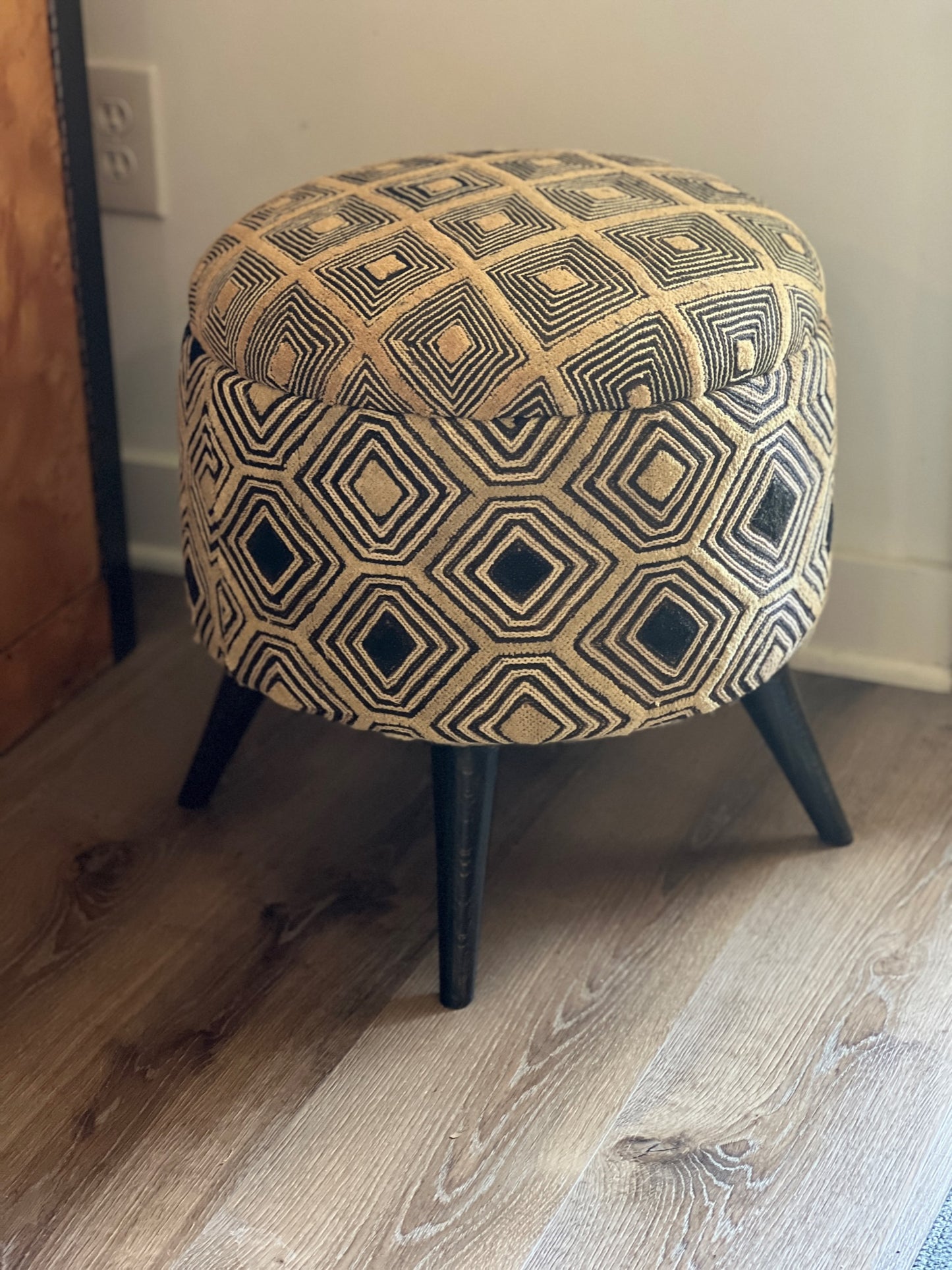 Small Hex Kuba Cloth Ottoman