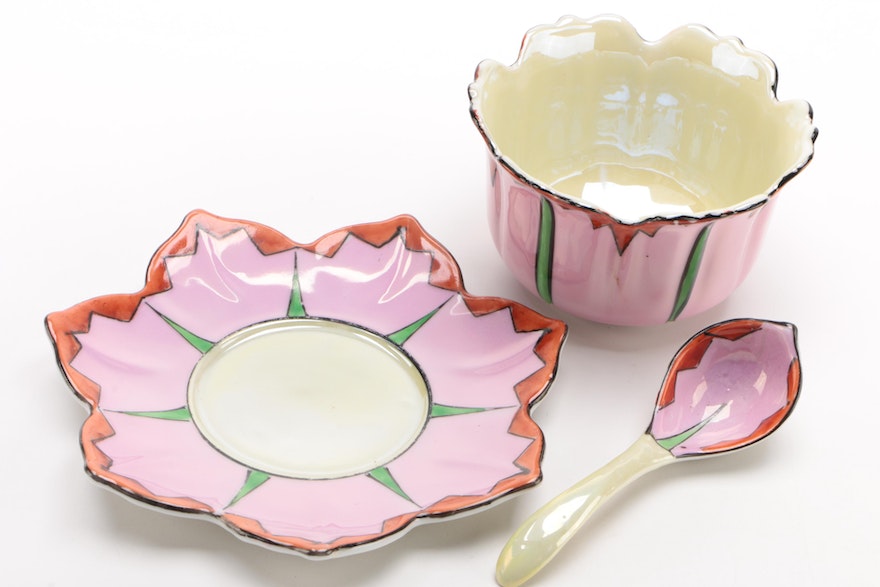 Takito Japanese Lustreware Condiment Bowl, Circa 1930's