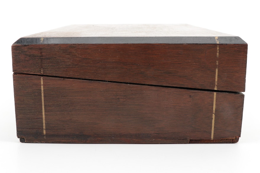 English 19th-Century Walnut Burl with Inlay Writing Desk, circa 1850s-1870s