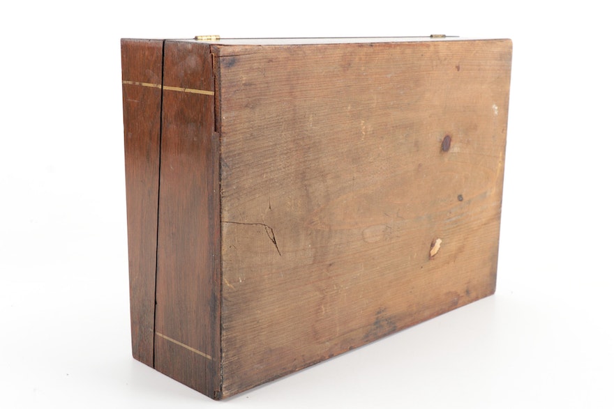 English 19th-Century Walnut Burl with Inlay Writing Desk, circa 1850s-1870s