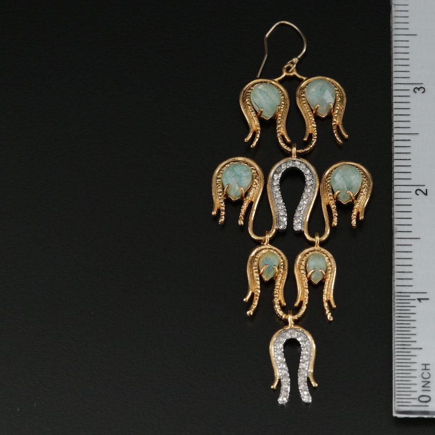 Alexis Bittar Rhinestone Dangle Earrings