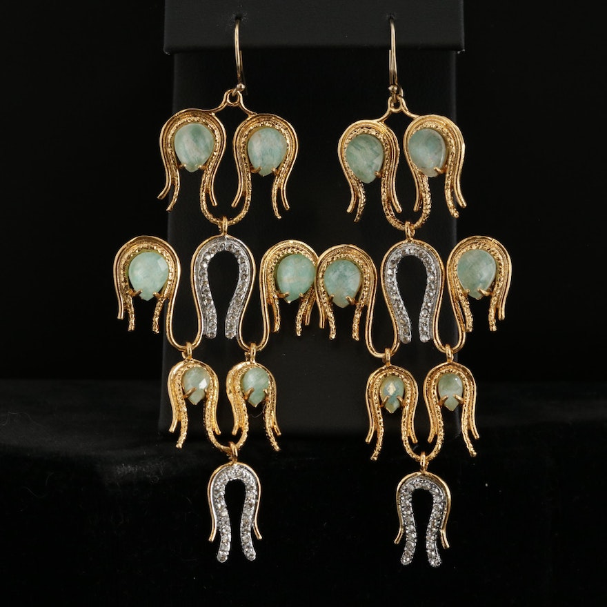 Alexis Bittar Rhinestone Dangle Earrings
