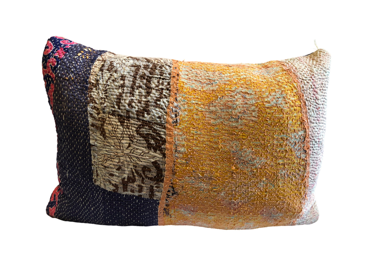 Vintage Quilted Lumbar Pillow 14" x 20"