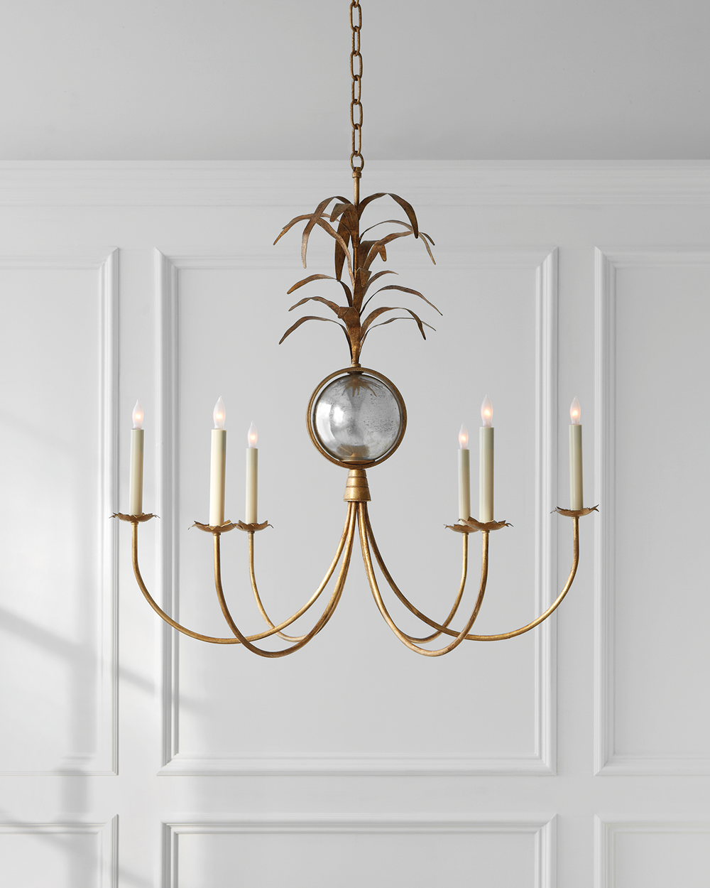 Gramercy Medium Chandelier in Gilded Iron