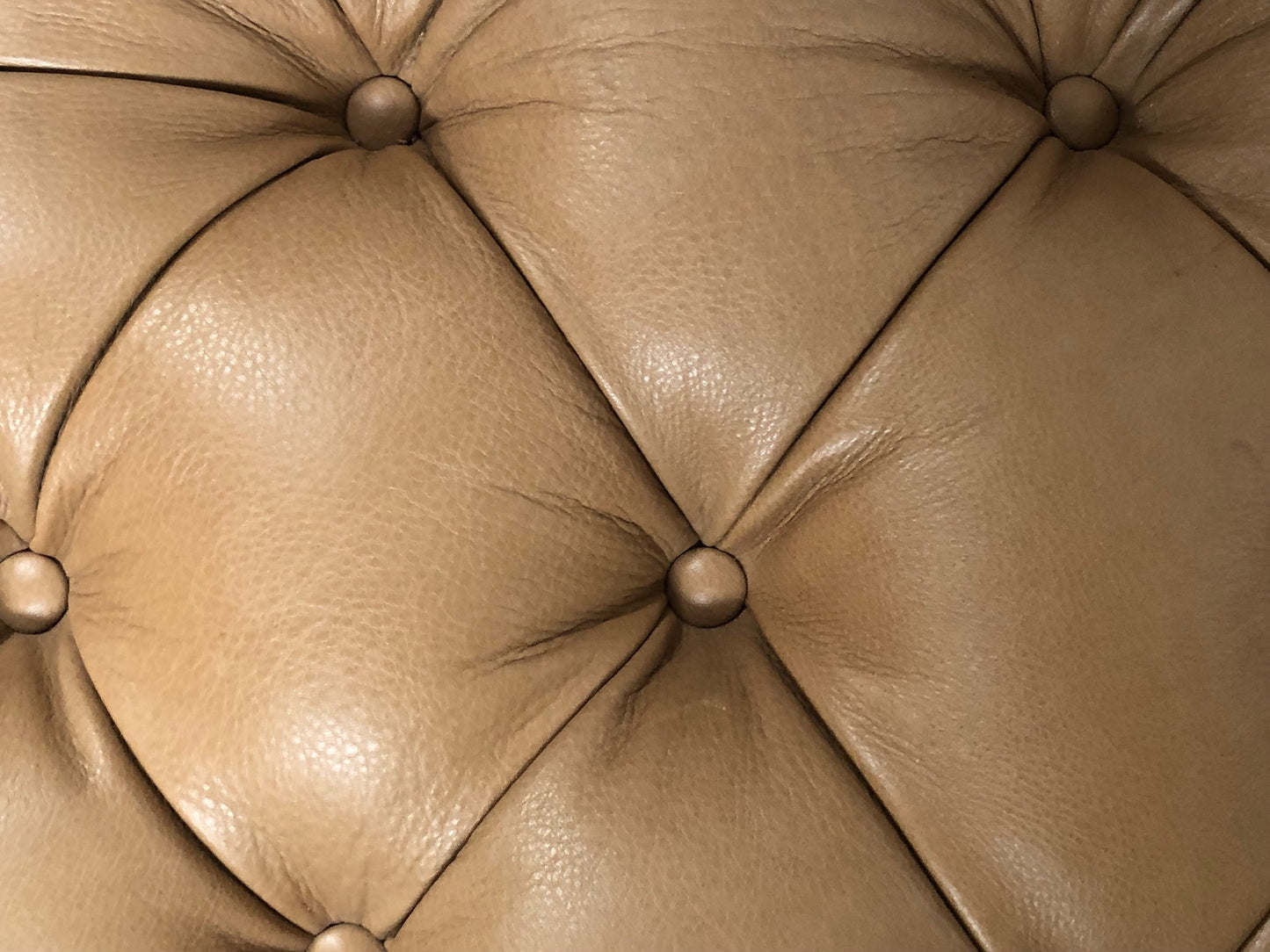 Taupe Leather Cocktail Ottoman from Lee Industries
