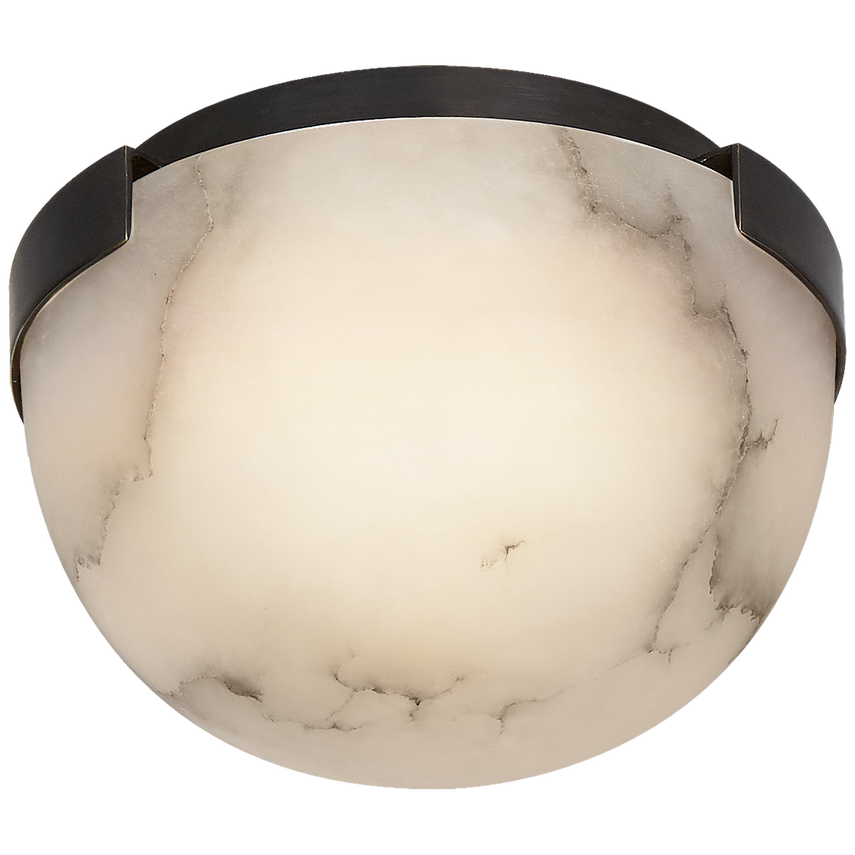 Melange Petite Flush Mount in Bronze and Alabaster