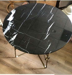 Stefan Marble and Iron Side Table