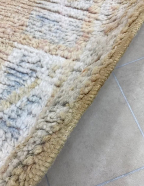 Vintage Handmade Moroccan design rug ,122" x 60"