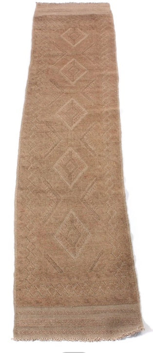 Hand-Knotted Afghani Turkish Runner 2' x 8'7"