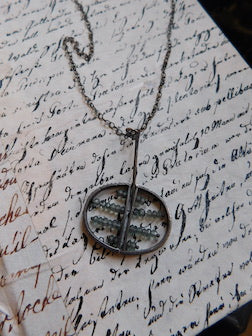 Blue Quartz Circle Pendant