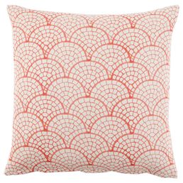 Coral Hand Block Printed and Hand Stitched Pillow Cover by John Robshaw