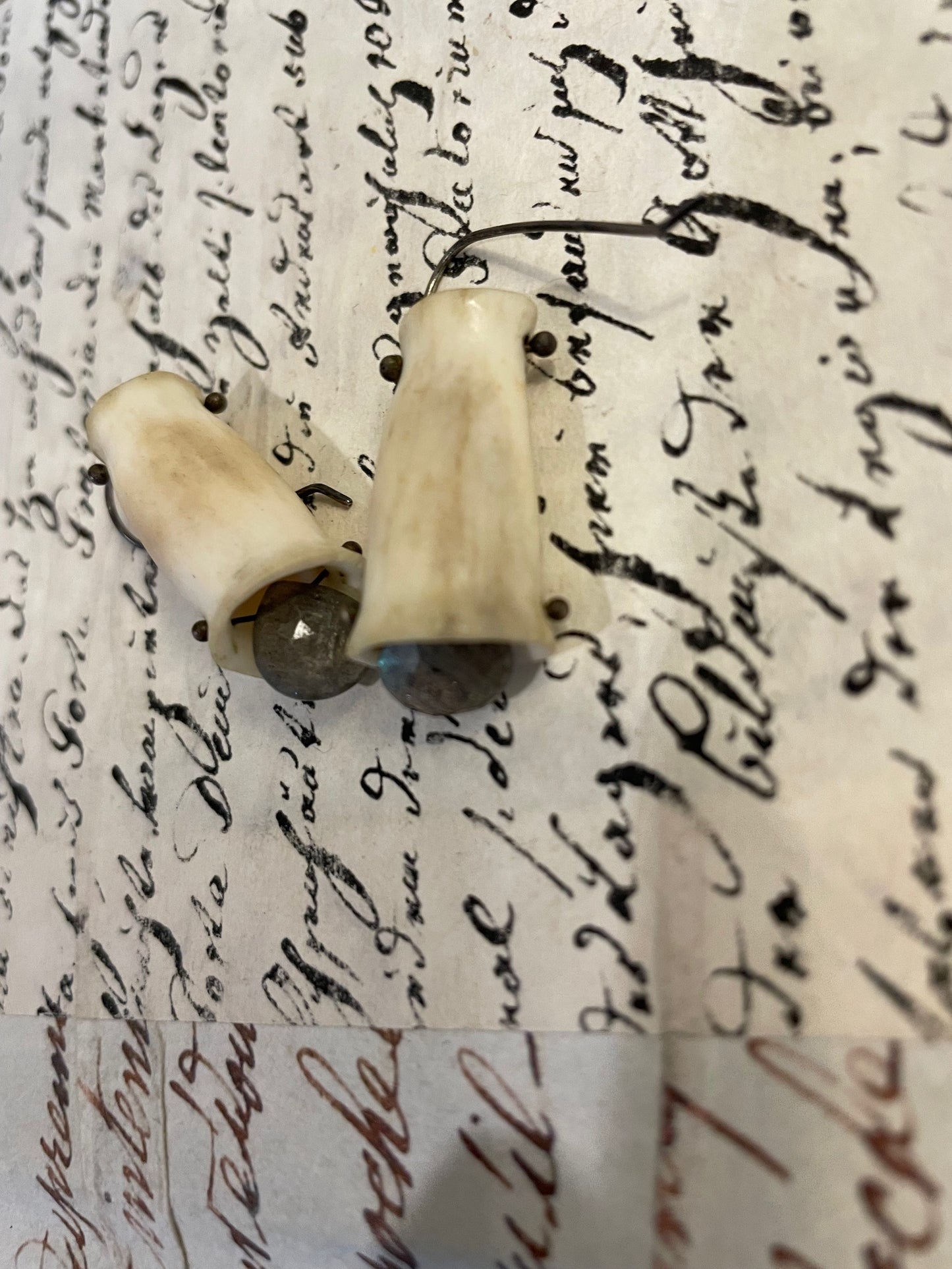 Antler Labradorite Drop Earrings