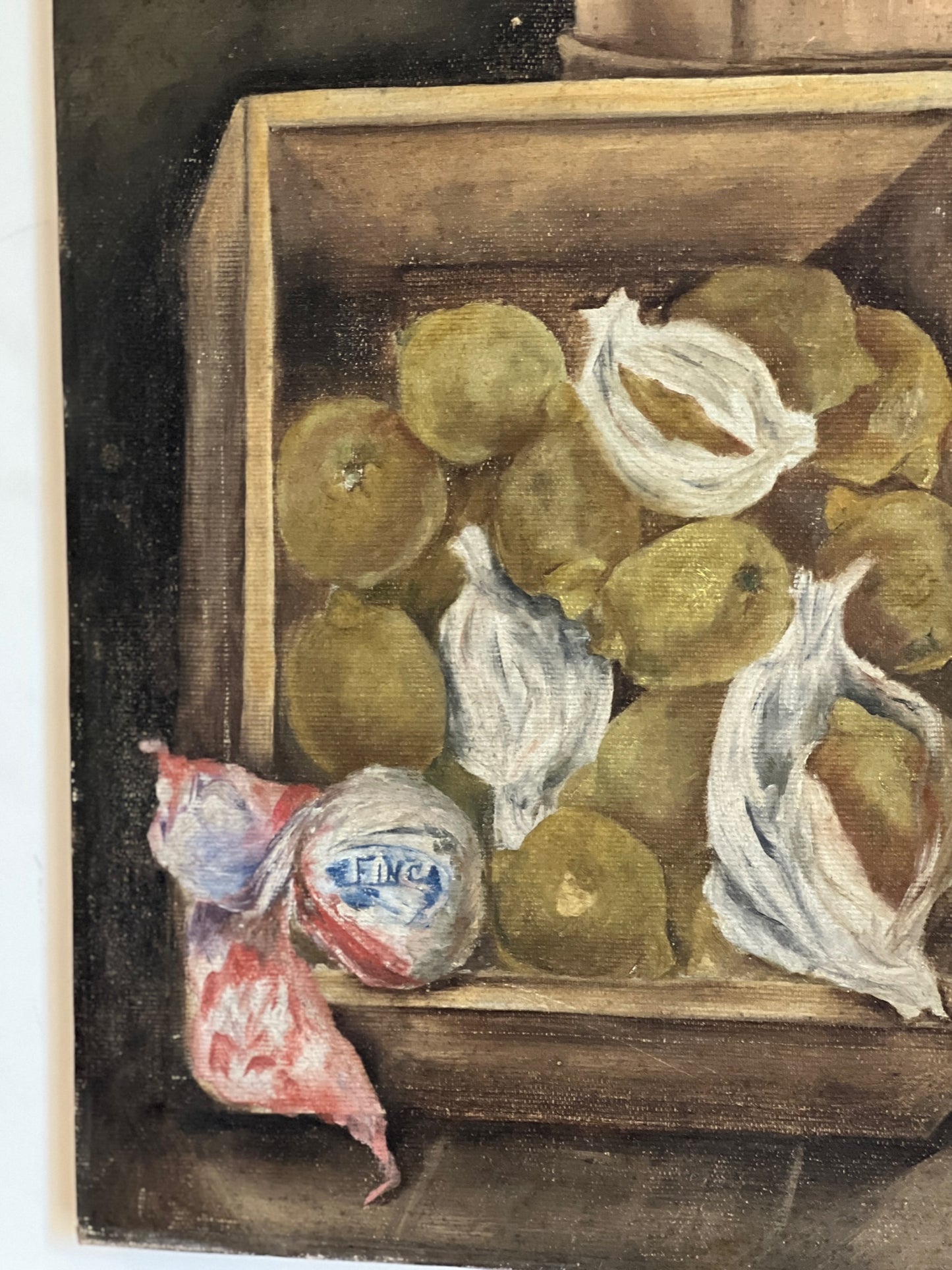 Lemons in Produce Box Oil Painting