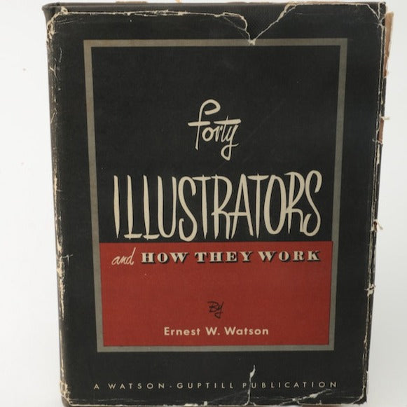 "Forty Illustrators & How They Work" Vintage Coffee Table Book