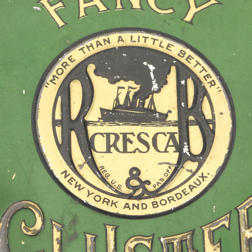 Vintage Cresca Raisin Tin