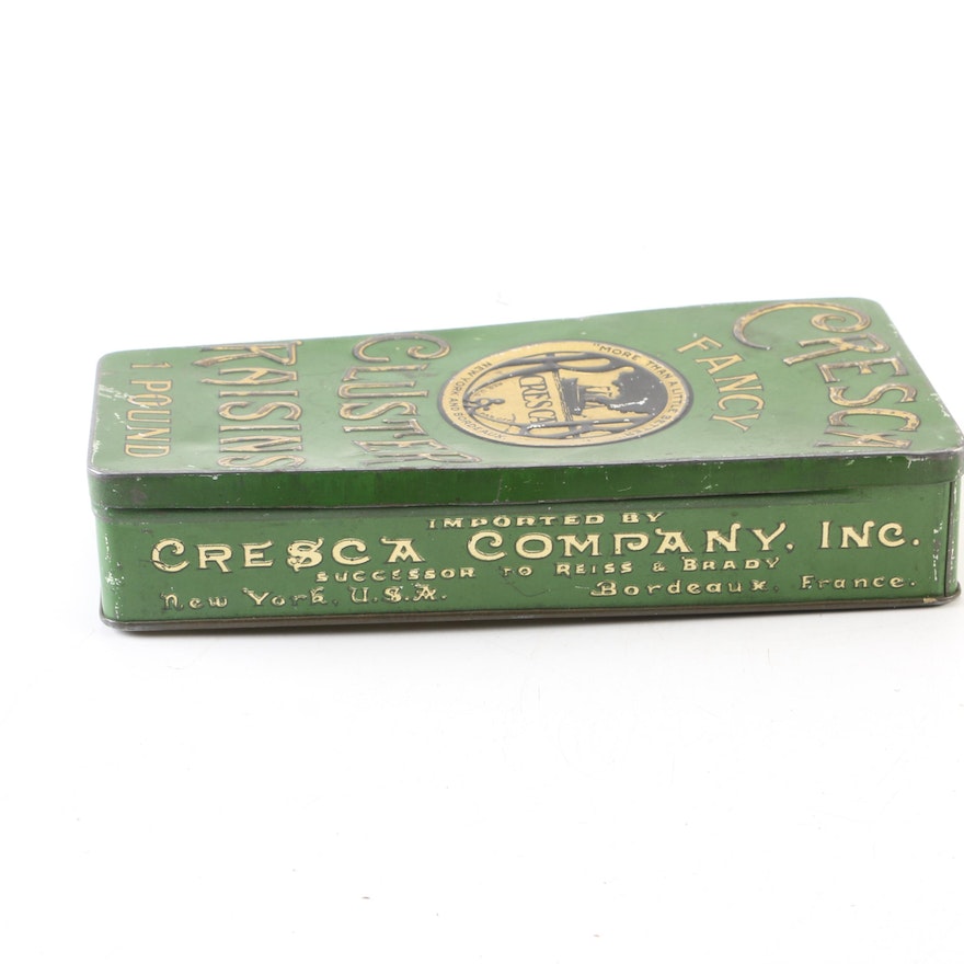 Vintage Cresca Raisin Tin