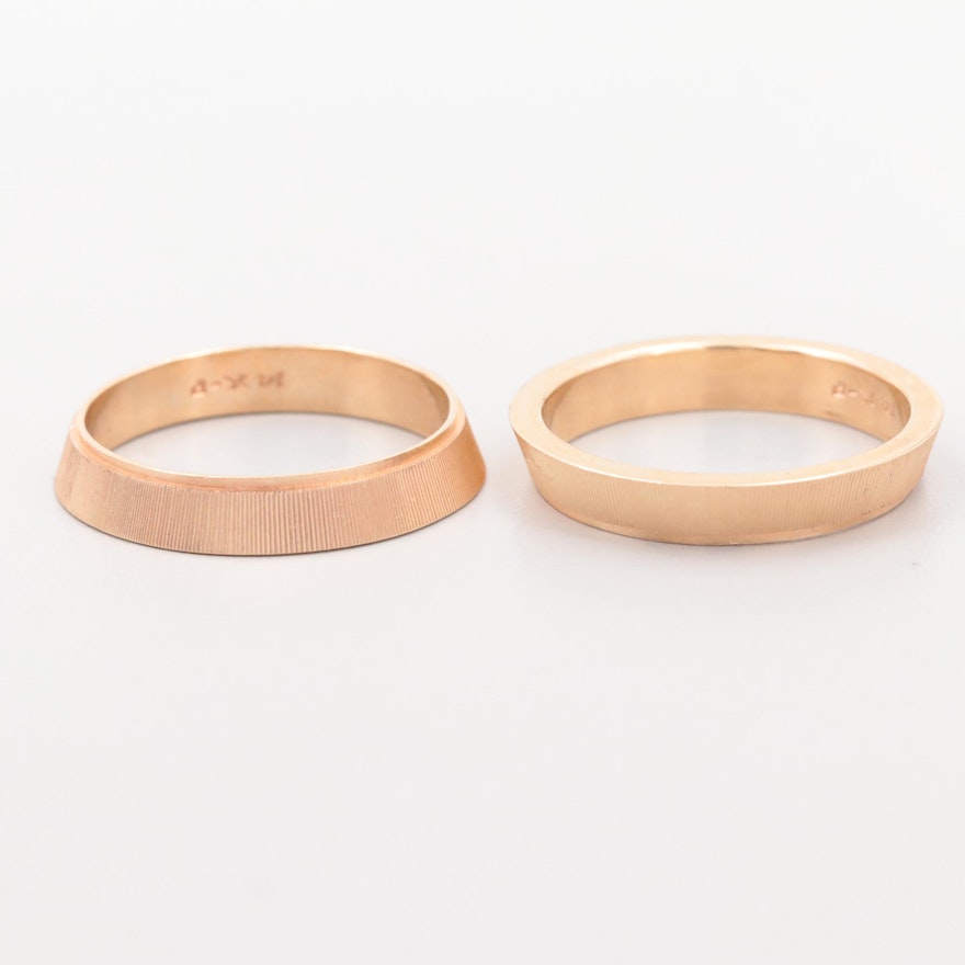 14K Yellow Gold Stackable Bands