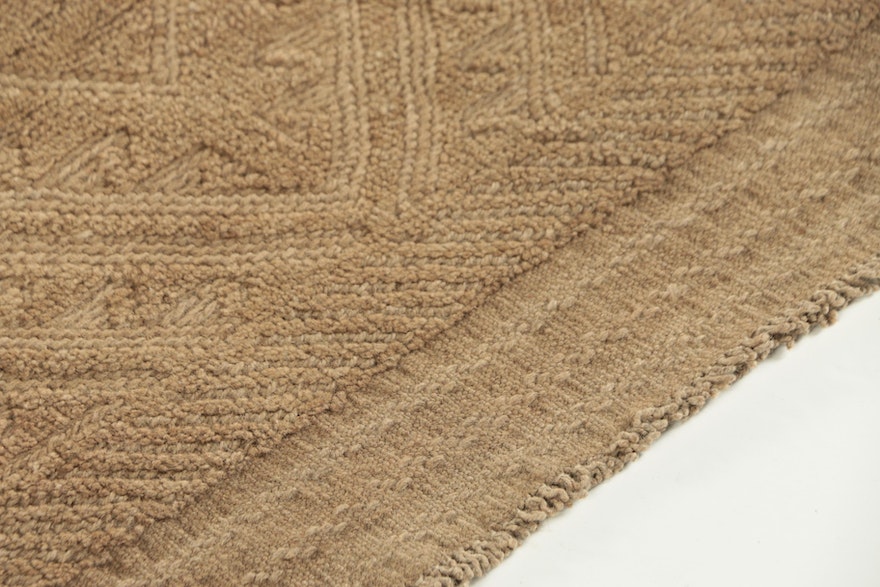 Hand-Knotted Afghan Mashwani Wool Carpet Runner, 2'2"x9'