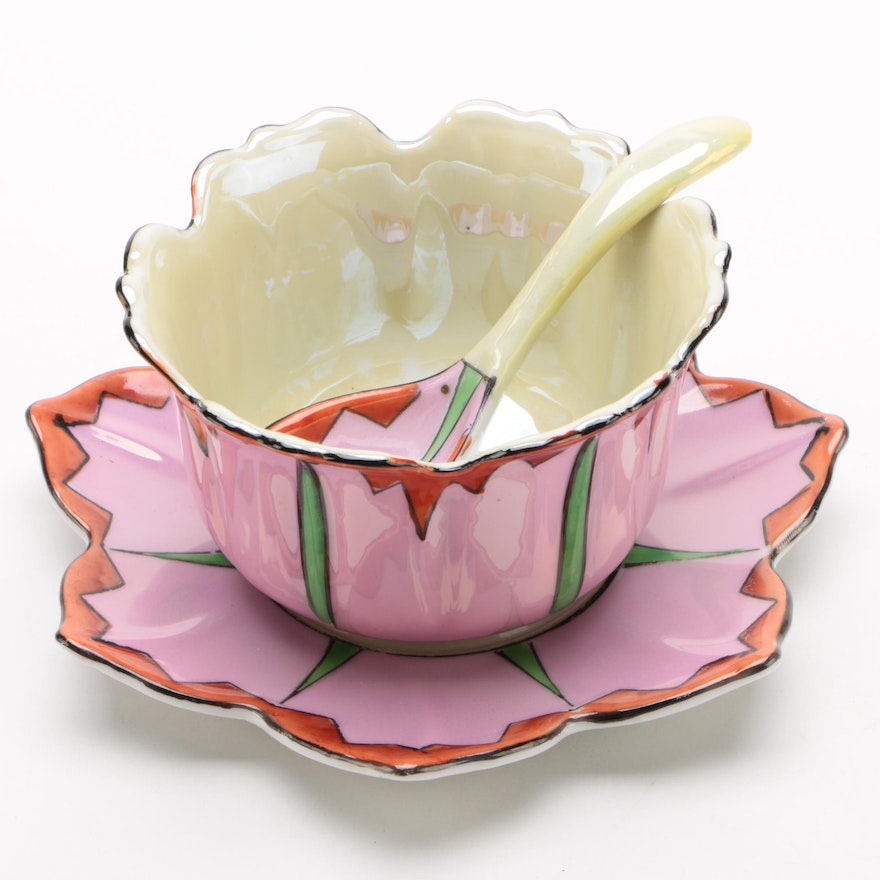 Takito Japanese Lustreware Condiment Bowl, Circa 1930's