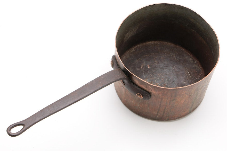 Bramhall, Deane & Co. French Made Copper Saucepot, Late 19th Century