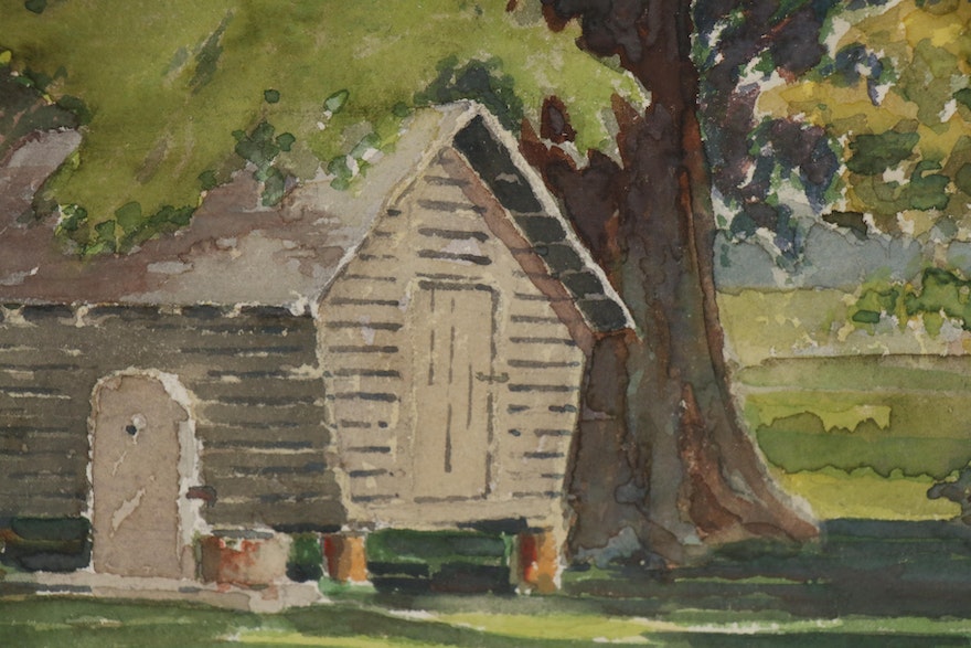 Howard Schuler Watercolor Painting, 1944