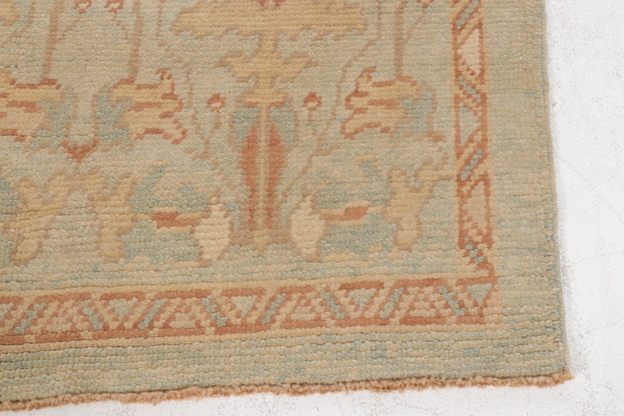Hand-Knotted Turkish Donegal Accent Rug 3'7" X 4'1"