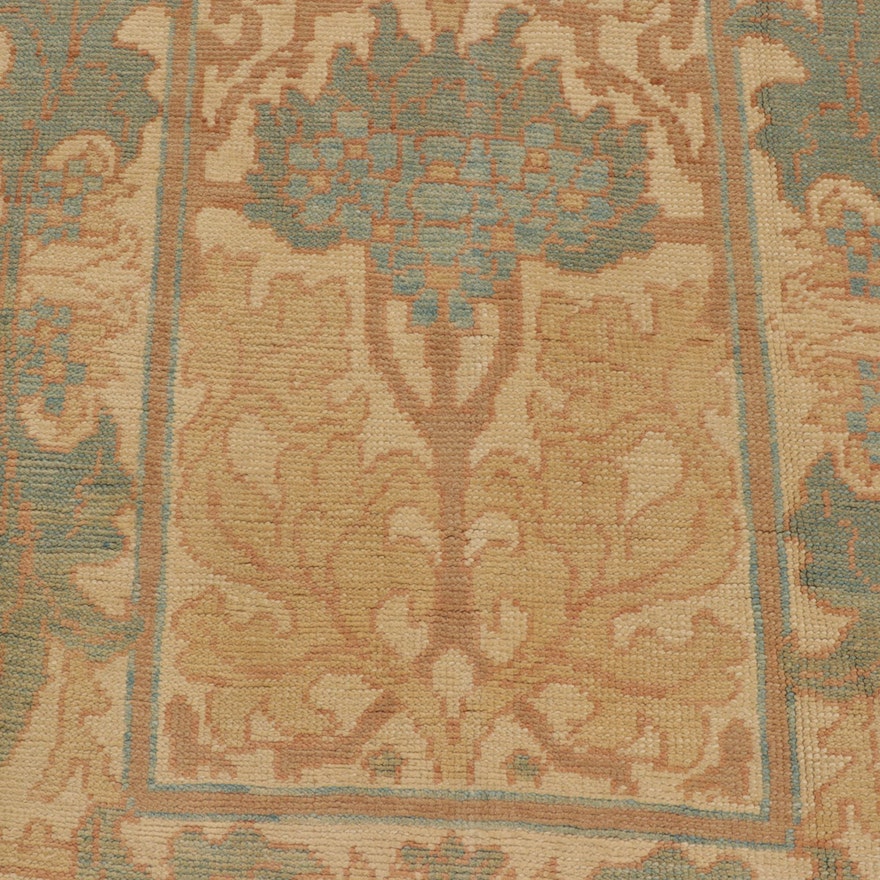 Hand-Knotted Turkish Donegal Area Rug 4'2" X 5'8"