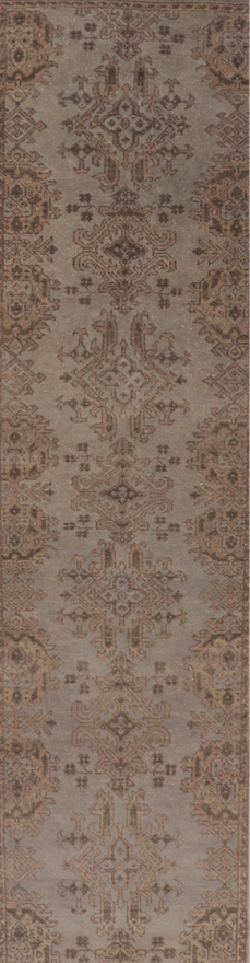 Hand-Knotted Indo Turkish Oushak Runner 2'10" x 8' 11"