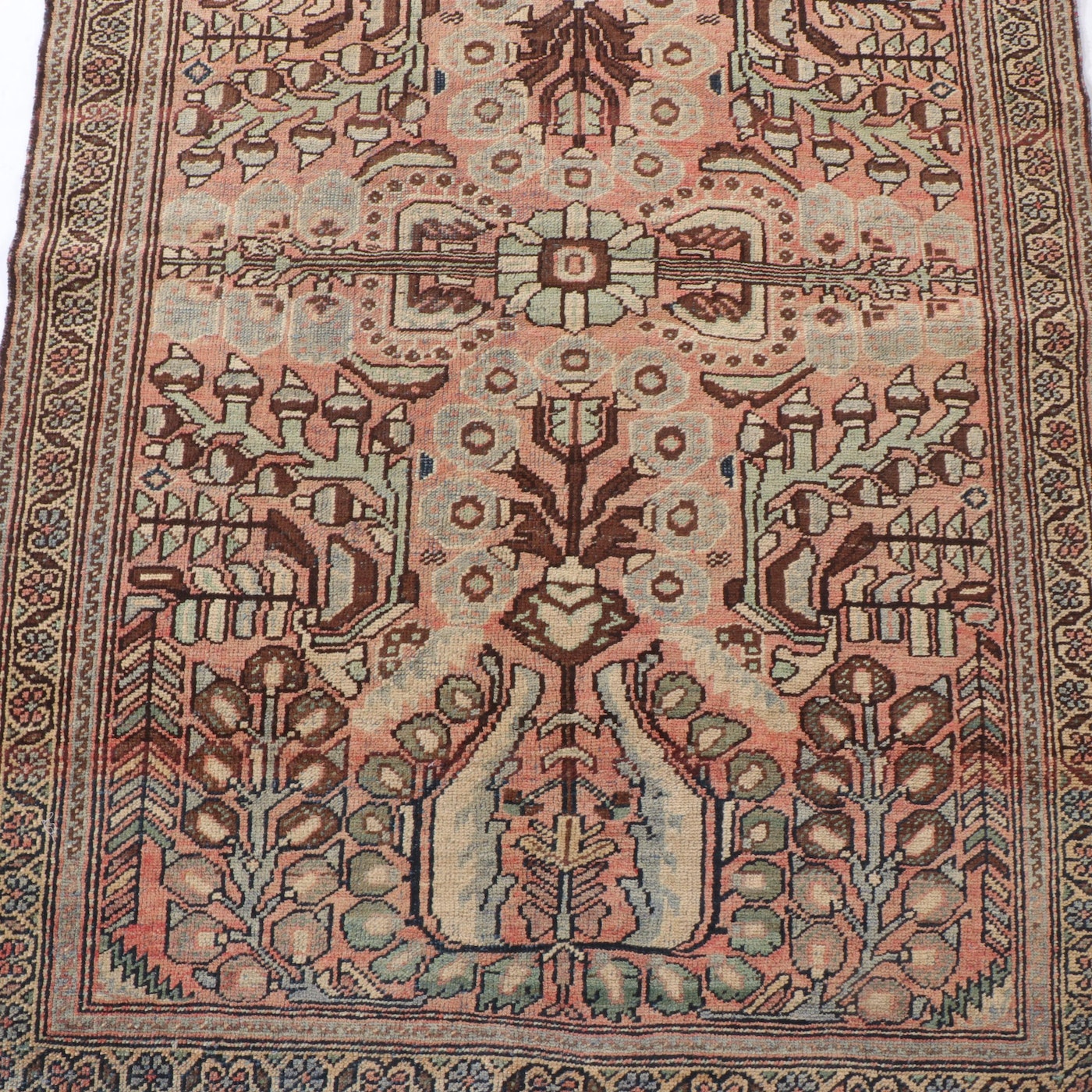 Hand-Knotted Persian Hamadan Area Rug