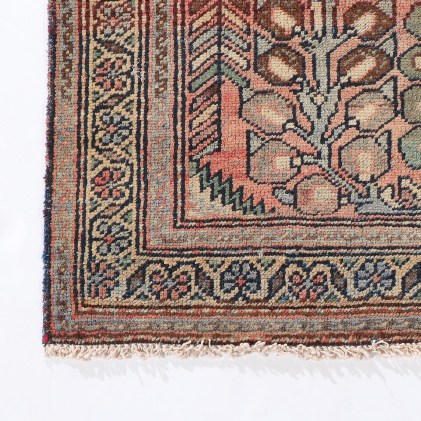 Hand-Knotted Persian Hamadan Area Rug