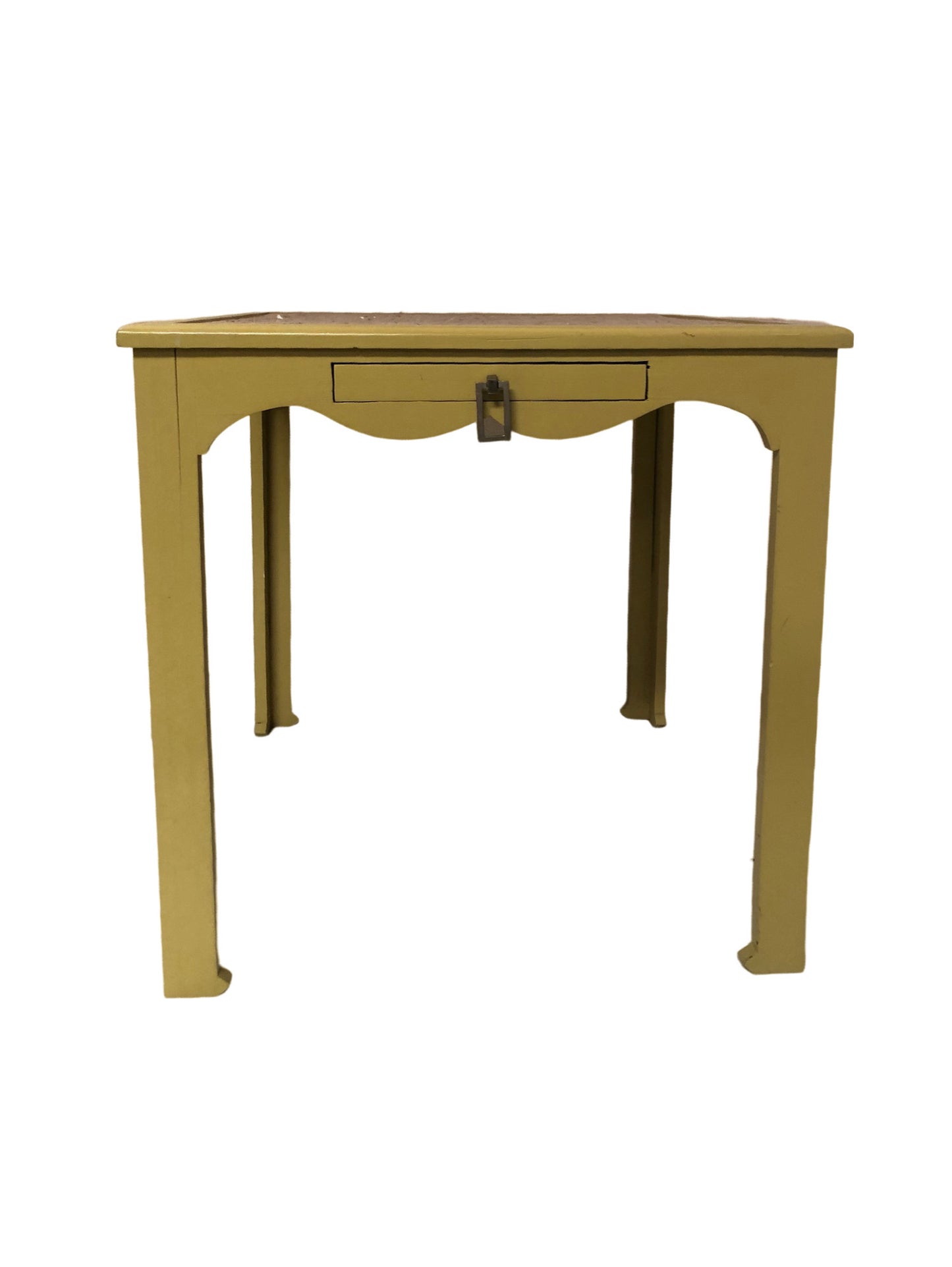 Citron Square Side Table with Inset Top
