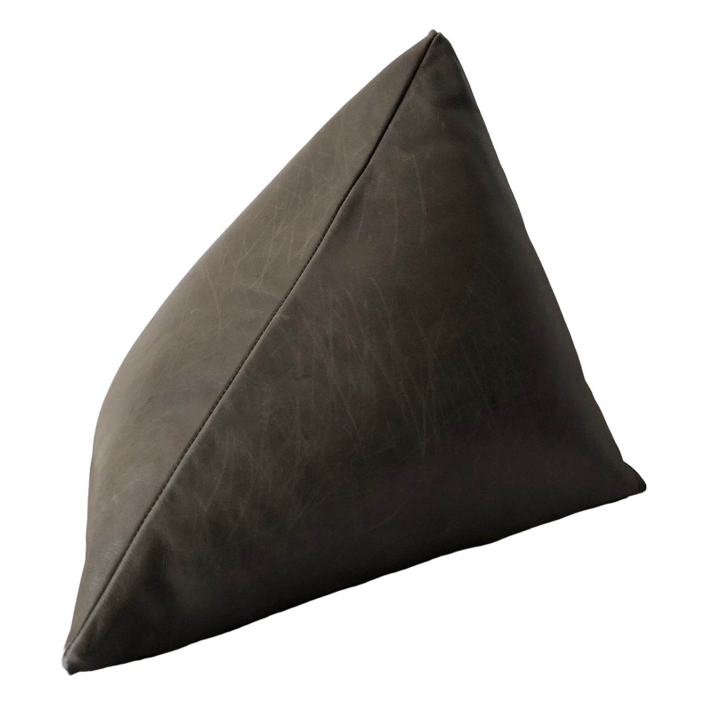 Moore & Giles 3D Triangle Leather Dark Taupe Pillow