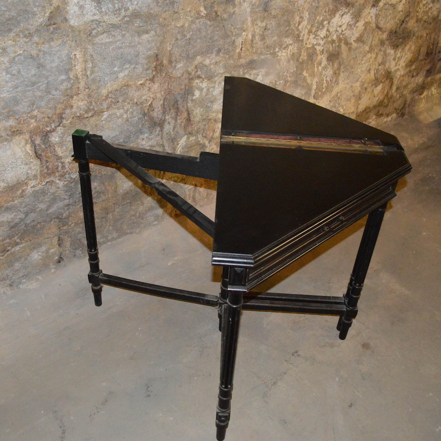 Vintage Black Corner Game Table