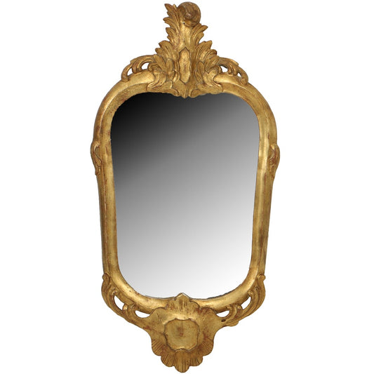 Vintage 1940's Italian Gold Gilt and Carved Wall Mirror