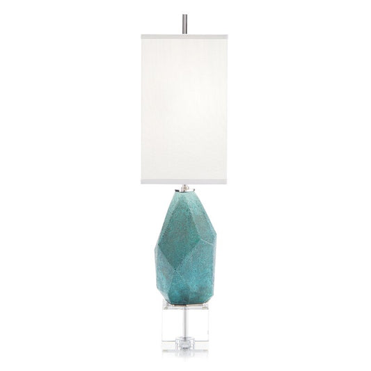 Turquoise Faceted Lamp by John Richard