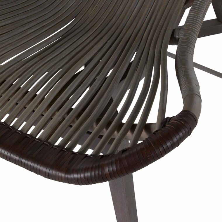 Nolan Gray Rattan and Leather Chair