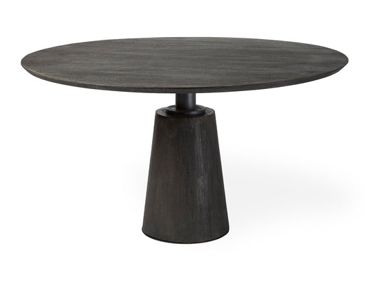 Maxwell 48" Round Pedestal Black Dining Table