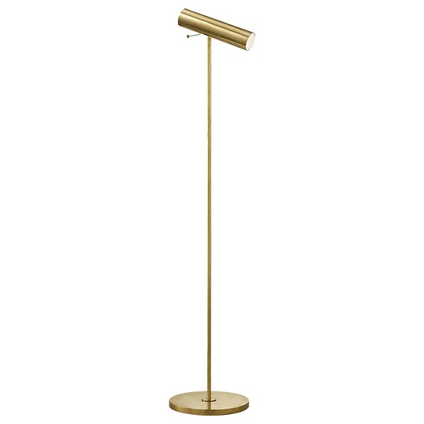 Lancelot Pivoting Floor Lamp in Hand-Rubbed Antique Brass