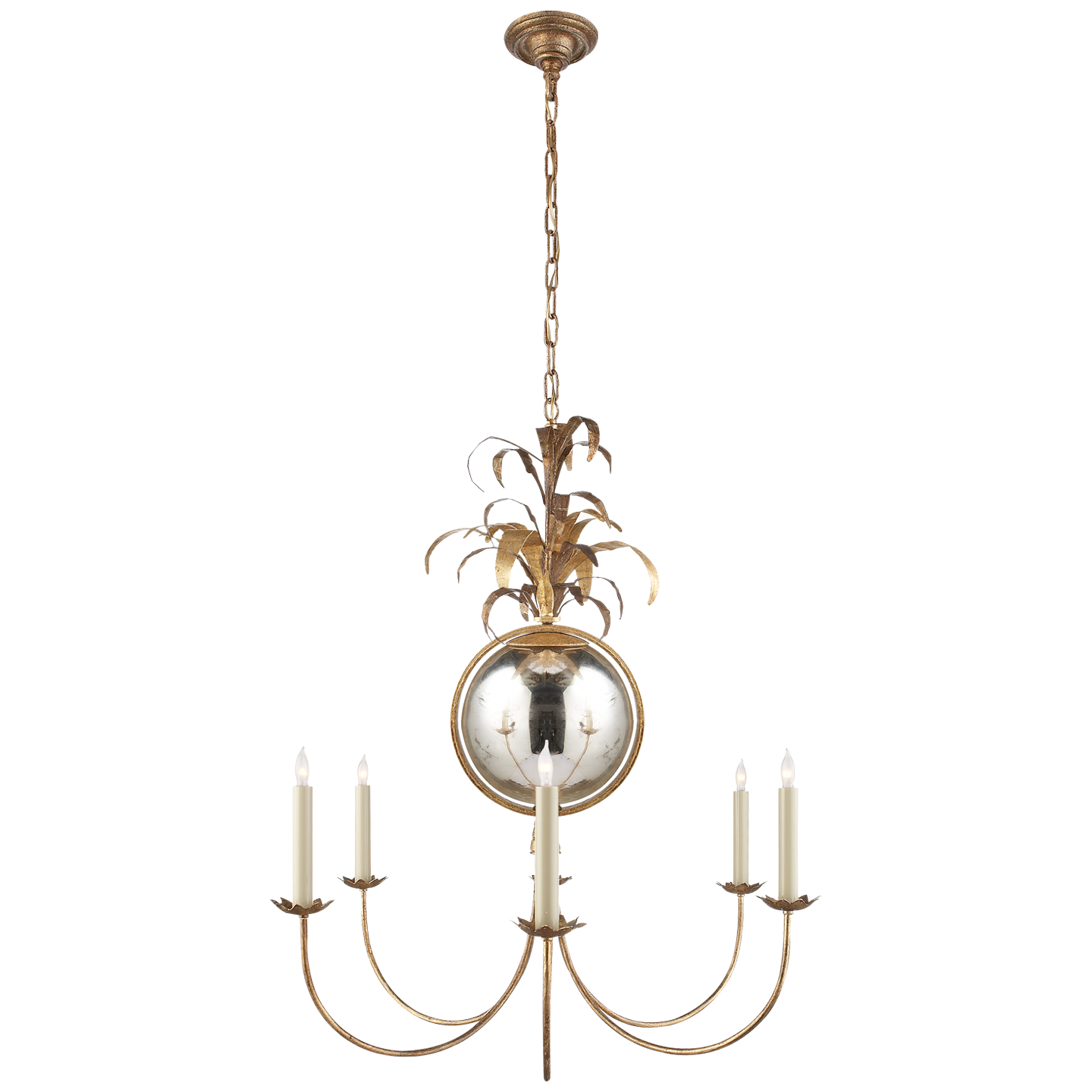 Gramercy Medium Chandelier in Gilded Iron