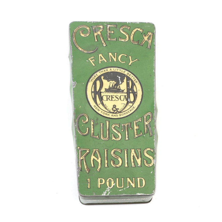 Vintage Cresca Raisin Tin