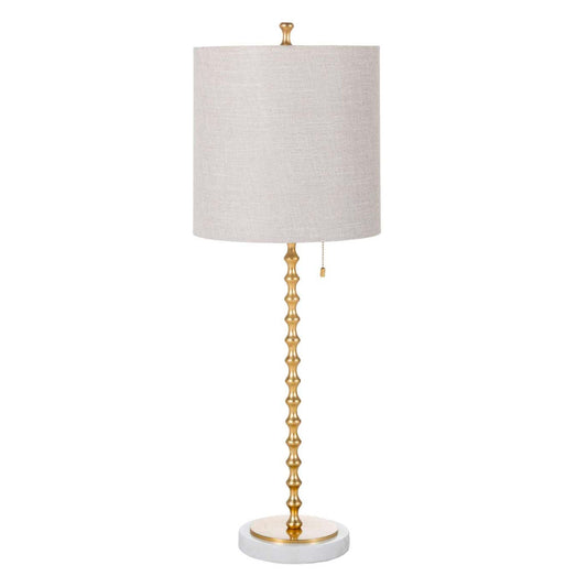 Addie Gold Leaf Lamp with Marble Base