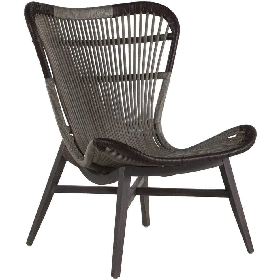 Nolan Gray Rattan and Leather Chair