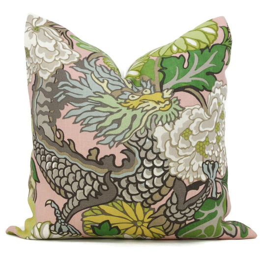 Custom Schumacher Chiang Mai Dragon Pillow Cover
