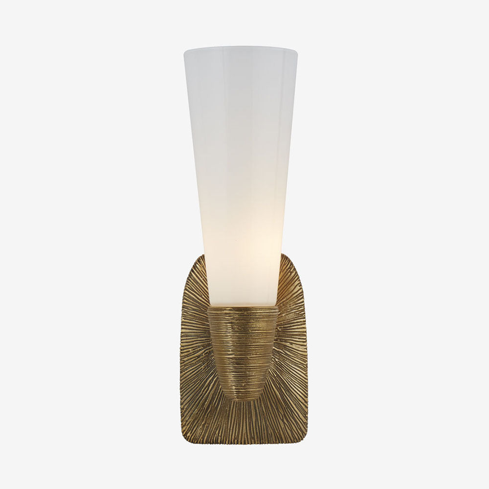 Utopia Sconce in Gild with White Glass