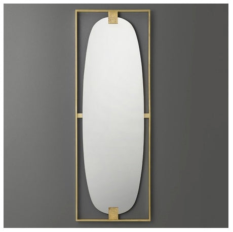 Paolo Mirror in Satin Brass Plated Finish