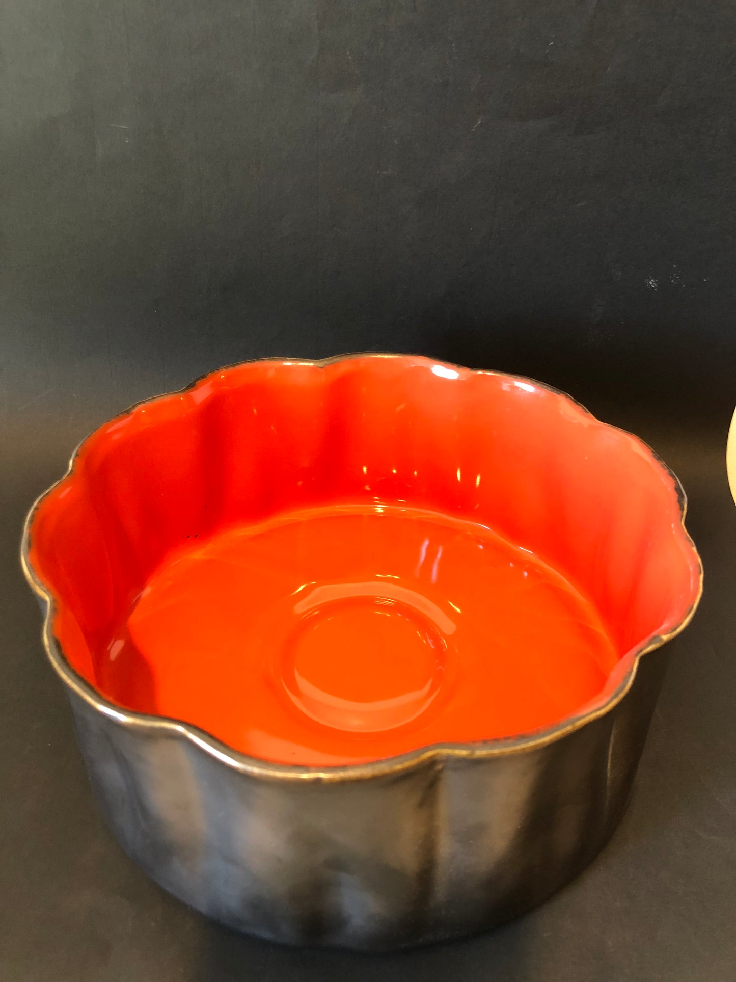Black/Red Ceramic Bowl