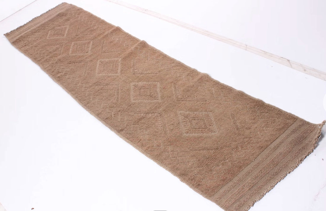 Hand-Knotted Afghani Turkish Runner 2' x 8'7"