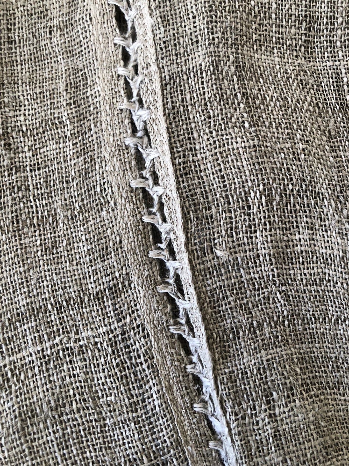 Hemp Throw with Crotchet Edge