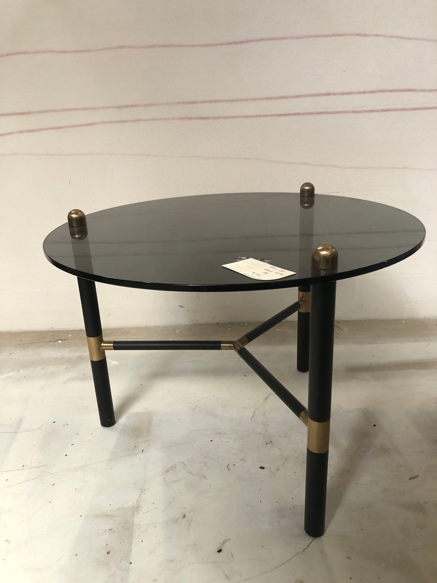 Glass and Metal End Table