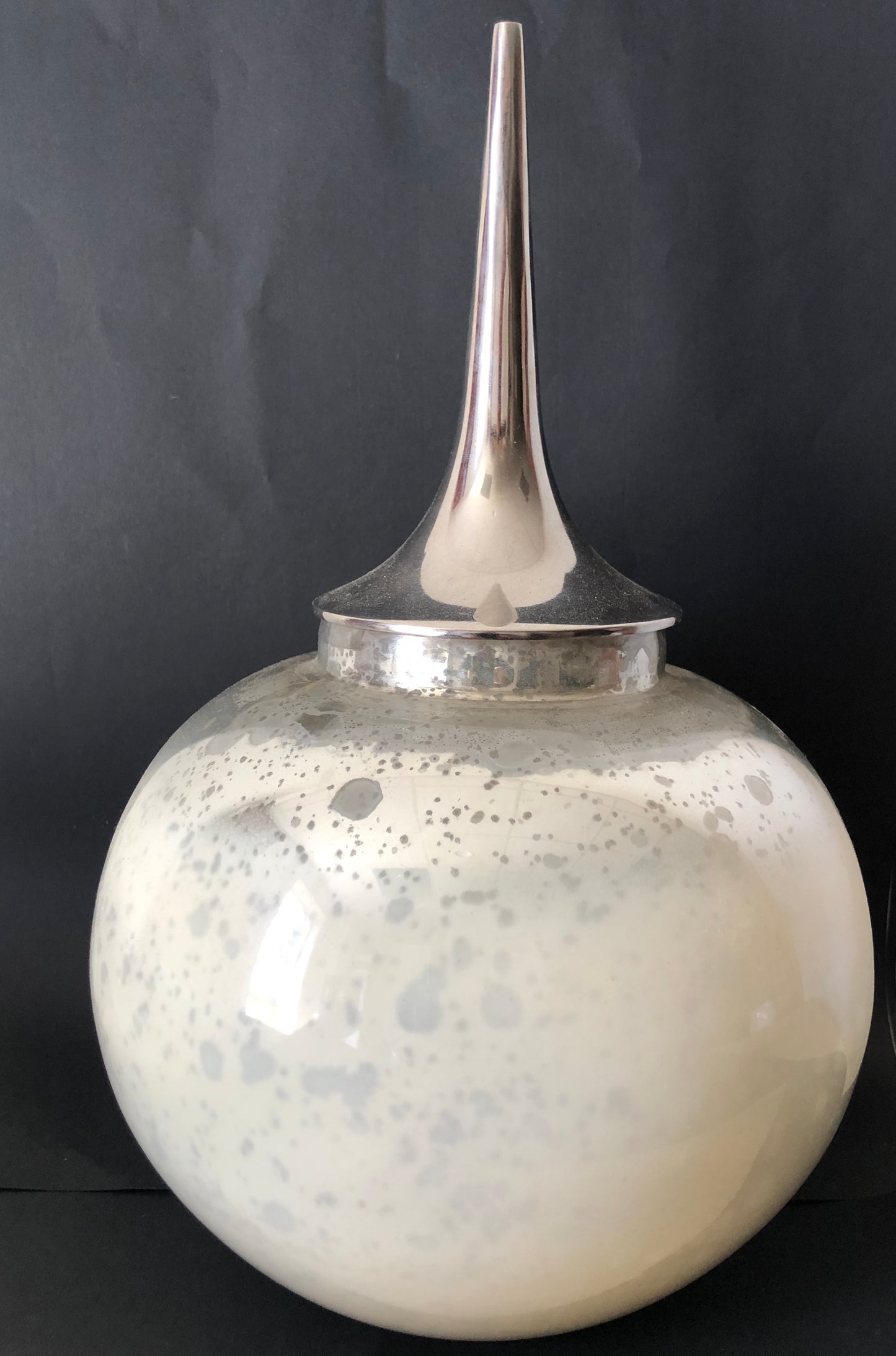 Mercury Glass Lidded Jar